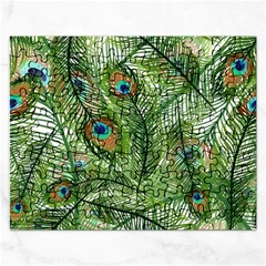 Peacock Feathers Pattern Rectangular Jigsaw Puzzl by Vaneshart