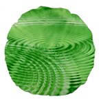 Wave Concentric Circle Green Large 18  Premium Flano Round Cushions Front