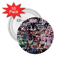 Graffiti Wall Background 2 25  Buttons (10 Pack)  by Vaneshart