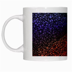 Abstract Colorful Pieces Mosaics White Mugs by Vaneshart