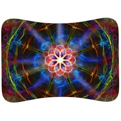 Mandala Pattern Kaleidoscope Velour Seat Head Rest Cushion by Simbadda