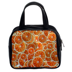 Oranges Background Texture Pattern Classic Handbag (two Sides) by Simbadda