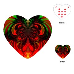 Digital Arts Fractals Futuristic Playing Cards Single Design (heart) by Wegoenart