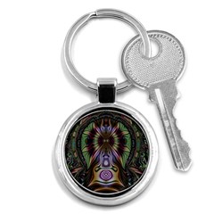 Digital Art Fractal Artwork Key Chain (round) by Wegoenart