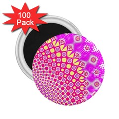 Digital Arts Fractals Futuristic Pink 2 25  Magnets (100 Pack)  by Wegoenart