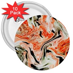 Marble Texture White Pattern 3  Buttons (10 Pack)  by Wegoenart