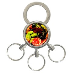 Flowers 1 1 3-ring Key Chain