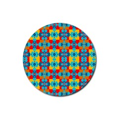 Pop Art  Rubber Coaster (round)  by Sobalvarro