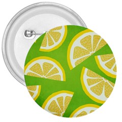 Lemon Fruit Healthy Fruits Food 3  Buttons by Wegoenart