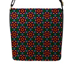 Pattern  Flap Closure Messenger Bag (l) by Sobalvarro