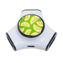 Lemon Fruit Healthy Fruits Food 3-port Usb Hub by Wegoenart