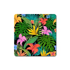 Tropical Greens Square Magnet by Sobalvarro