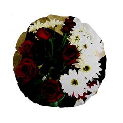 Roses 1 2 Standard 15  Premium Round Cushions by bestdesignintheworld