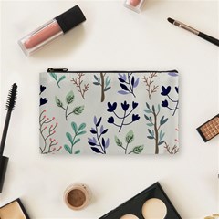 Dark Tone Plant Pattern Cosmetic Bag (small) by Vaneshart