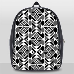 Graphic Design Decoration Abstract Seamless Pattern School Bag (large) by Vaneshart