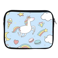 Unicorn Seamless Pattern Background Vector Apple Ipad 2/3/4 Zipper Cases by Sobalvarro