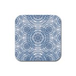 Boho Pattern Style Graphic Vector Rubber Square Coaster (4 pack)  Front