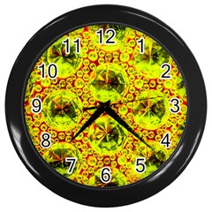 Cut Glass Beads Wall Clock (black) by essentialimage