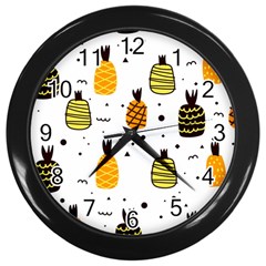 Pineapples Wall Clock (black) by Sobalvarro