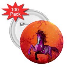 Wonderful Fantasy Horse In A Autumn Landscape 2 25  Buttons (100 Pack)  by FantasyWorld7