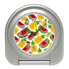 Watermelon Pattern Se Fruit Summer Travel Alarm Clock by Vaneshart