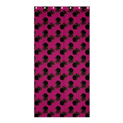 Black Rose Pink Shower Curtain 36  X 72  (stall)  by snowwhitegirl