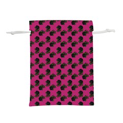 Black Rose Pink Lightweight Drawstring Pouch (m) by snowwhitegirl