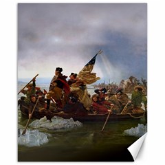 George Washington Crossing Of The Delaware River Continental Army 1776 American Revolutionary War Original Painting Canvas 16  X 20  by snek