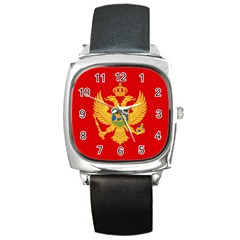 Flag Of Montenegro Square Metal Watch by trulycreative