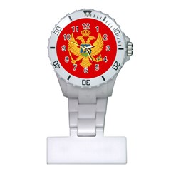 Flag Of Montenegro Plastic Nurses Watch by trulycreative