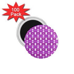 Pink  White  Abstract Pattern 1 75  Magnets (100 Pack)  by BrightVibesDesign