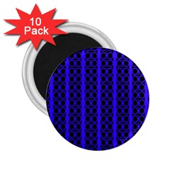 Circles Lines Black Blue 2 25  Magnets (10 Pack)  by BrightVibesDesign