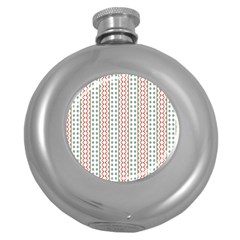 Pattern Line Background Wallpaper Round Hip Flask (5 Oz) by Mariart