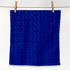 Background Polka Blue Face Towel by HermanTelo