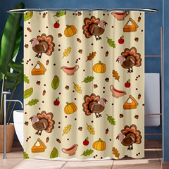 Thanksgiving Turkey Pattern Shower Curtain 60  X 72  (medium)  by Valentinaart