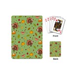 Thanksgiving Turkey pattern Playing Cards Single Design (Mini) Back