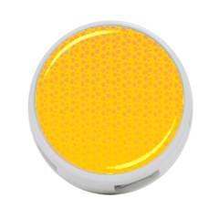 Background Polka Yellow 4-port Usb Hub (one Side) by HermanTelo