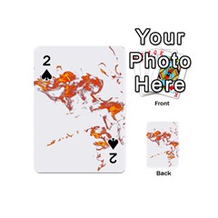 Can Walk On Fire, White Background Playing Cards 54 Designs (mini) by picsaspassion