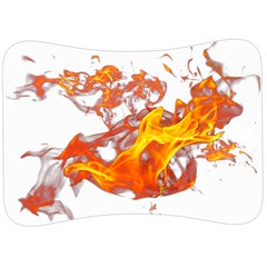 Can Walk On Volcano Fire, White Background Velour Seat Head Rest Cushion by picsaspassion