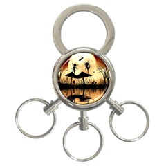 Cute Little Dancing Fairy In The Night 3-ring Key Chain