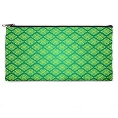 Pattern Texture Geometric Green Pencil Cases by Mariart