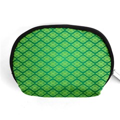 Pattern Texture Geometric Green Accessory Pouch (medium) by Mariart