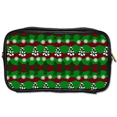 Snow Trees And Stripes Toiletries Bag (one Side) by bloomingvinedesign