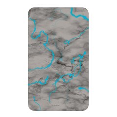 Marble Light Gray With Bright Cyan Blue Veins Texture Floor Background Retro Neon 80s Style Neon Colors Print Luxuous Real Marble Memory Card Reader (rectangular) by genx