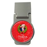 Make Christmas Great Again with Trump Face MAGA Money Clips (Round)  Front