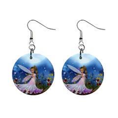 Little Fairy In The Night Mini Button Earrings by FantasyWorld7