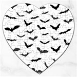 Bats Pattern Jigsaw Puzzle (Heart) Front