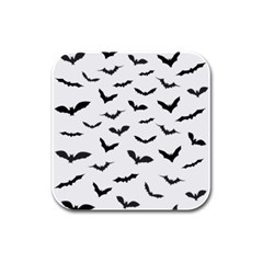 Bats Pattern Rubber Square Coaster (4 Pack)  by Sobalvarro