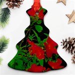 Dark Pop Art Floral Poster Christmas Tree Ornament (Two Sides) Front