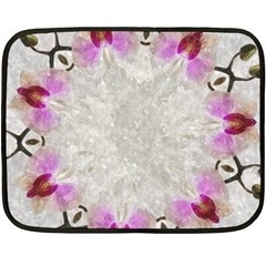 Orchidées Fleurs Abstrait Fleece Blanket (mini) by kcreatif